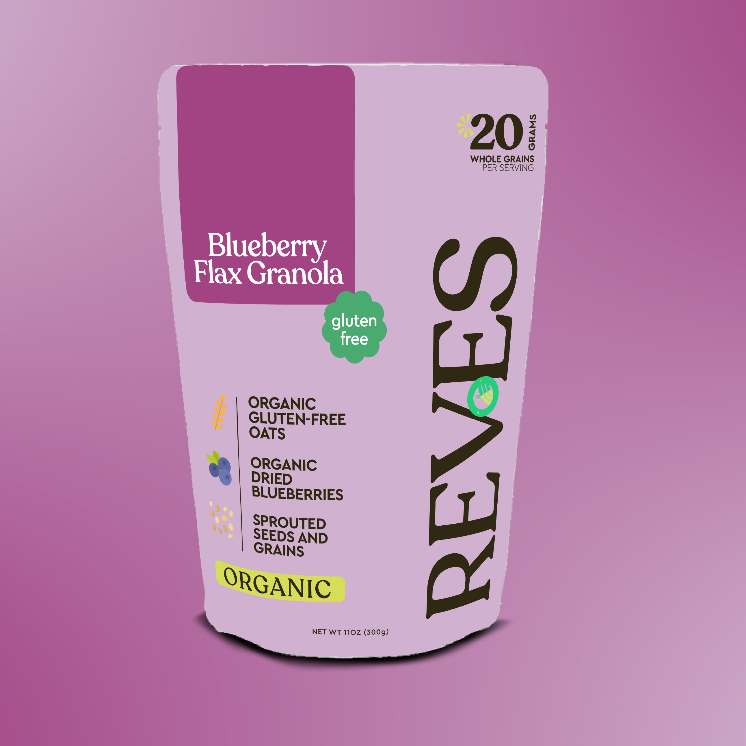 Gluten-Free REVES Granola — Blueberry Flax