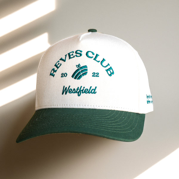 REVES Club Cap - Forest Green & Off-White