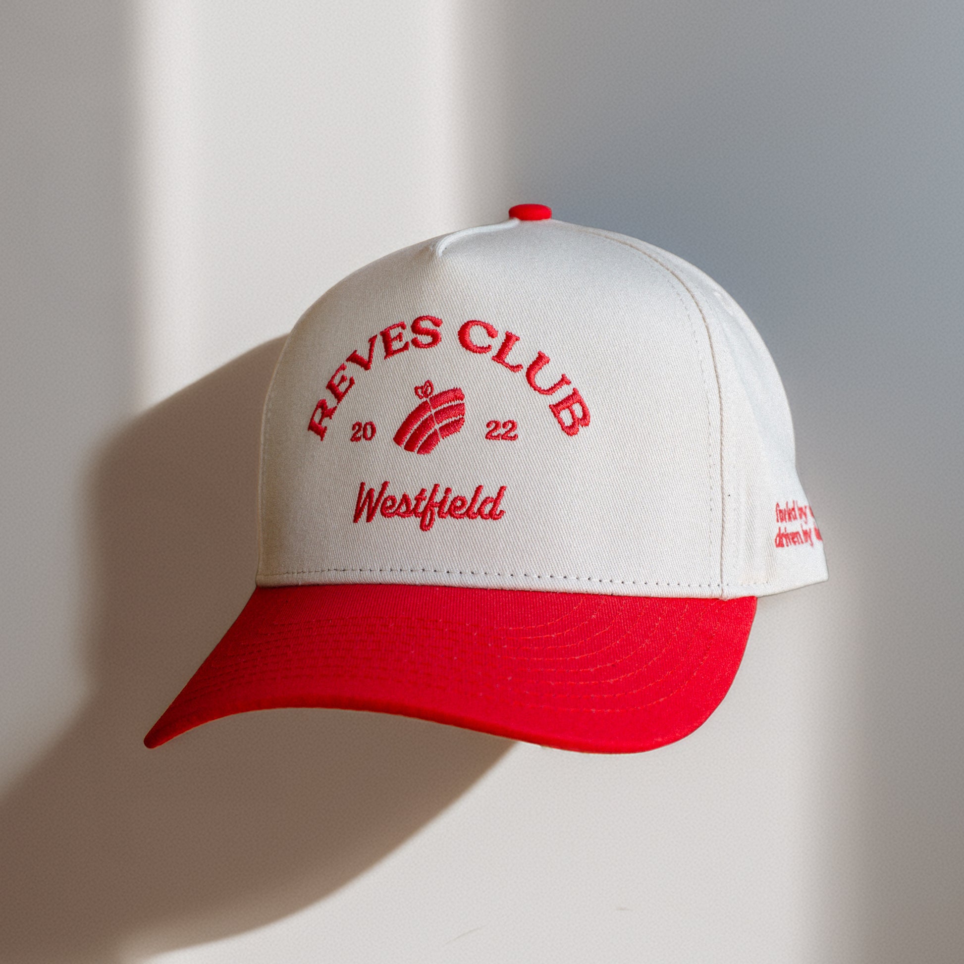 REVES Club Cap - True Red & Off-White