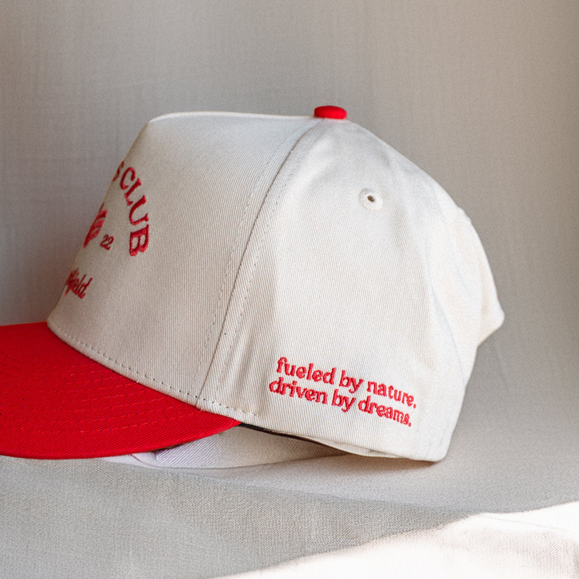REVES Club Cap - True Red & Off-White