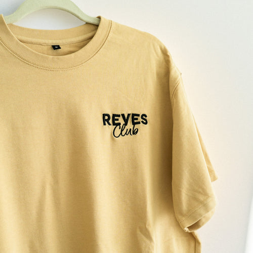 Oversized REVES Club T-Shirt - Warm Beige