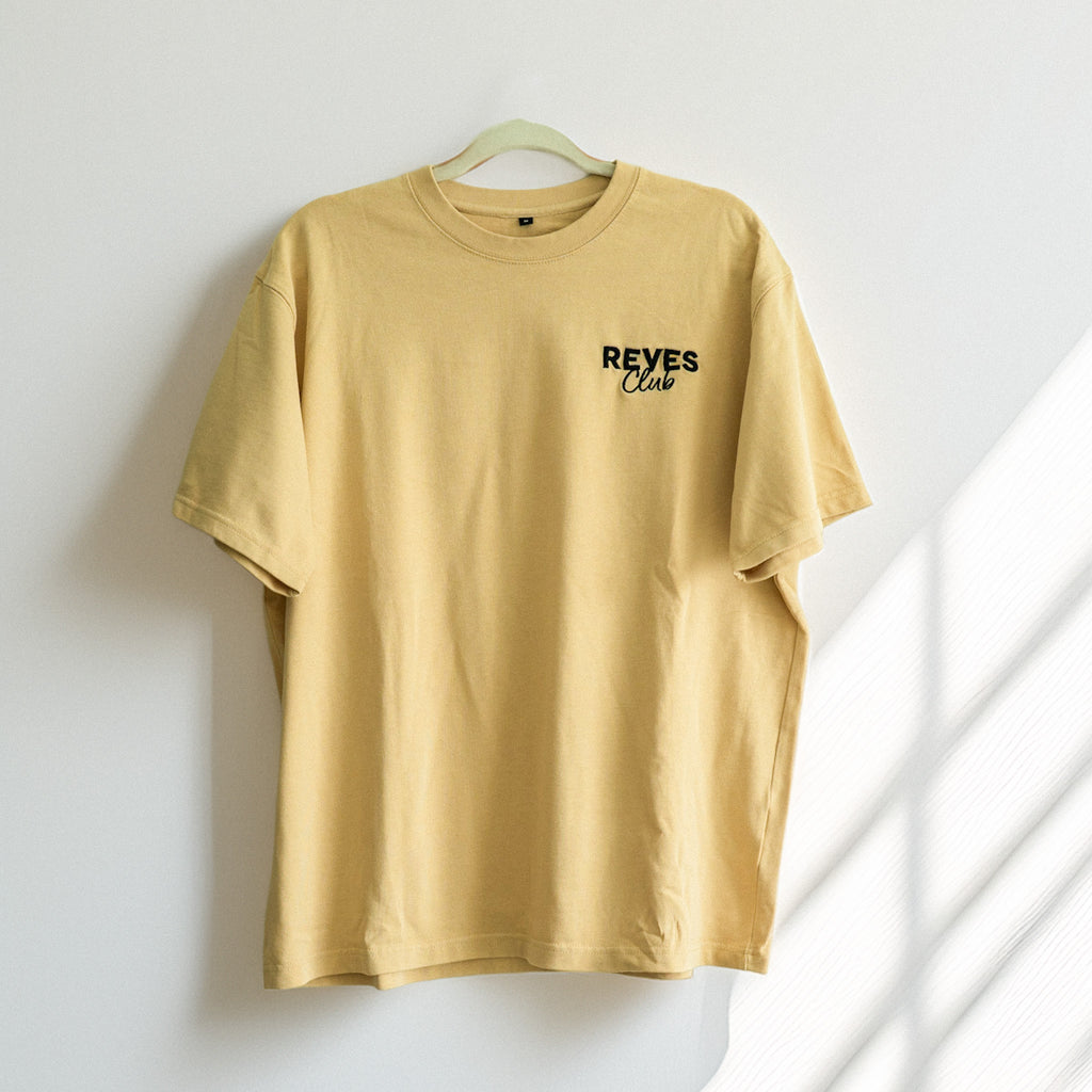 Oversized REVES Club T-Shirt - Warm Beige