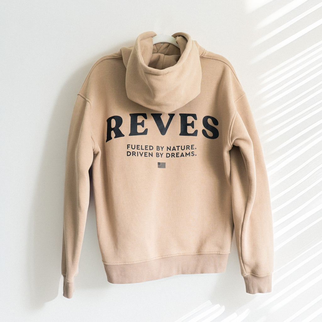 Oversized Statement Hoodie - Coastal Beige