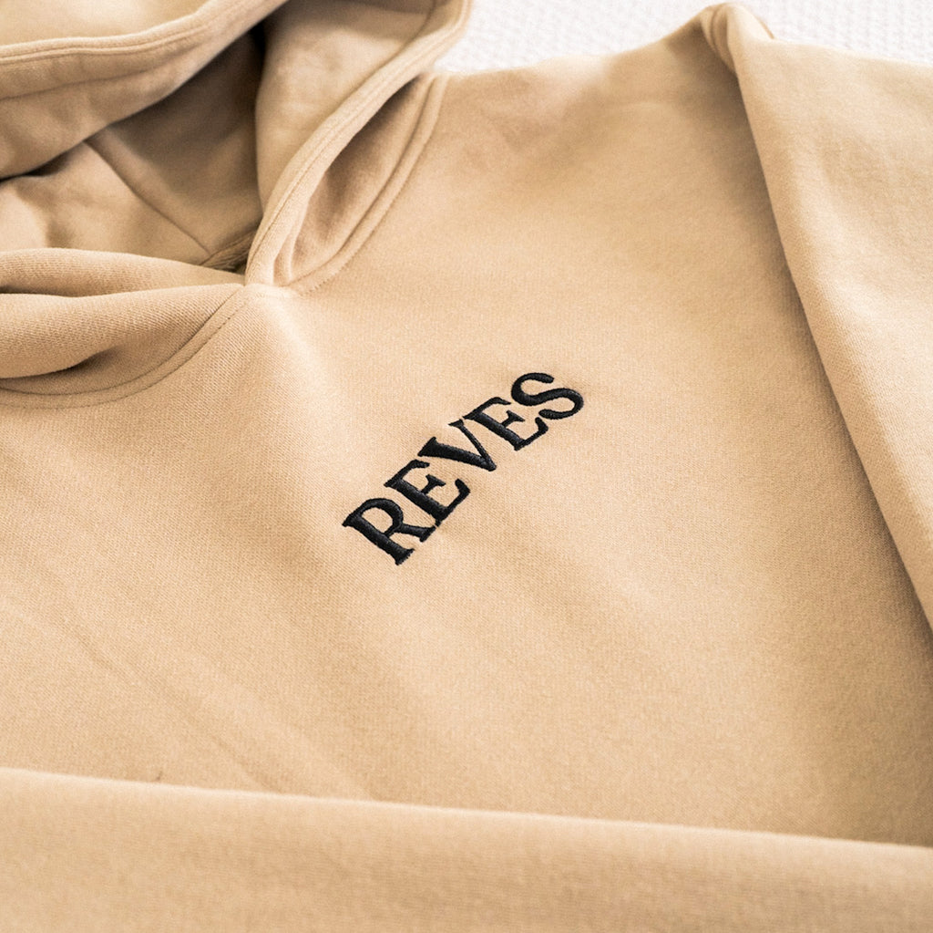 Oversized Statement Hoodie - Coastal Beige