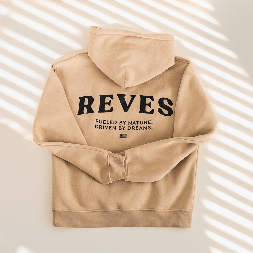 Oversized Statement Hoodie - Coastal Beige