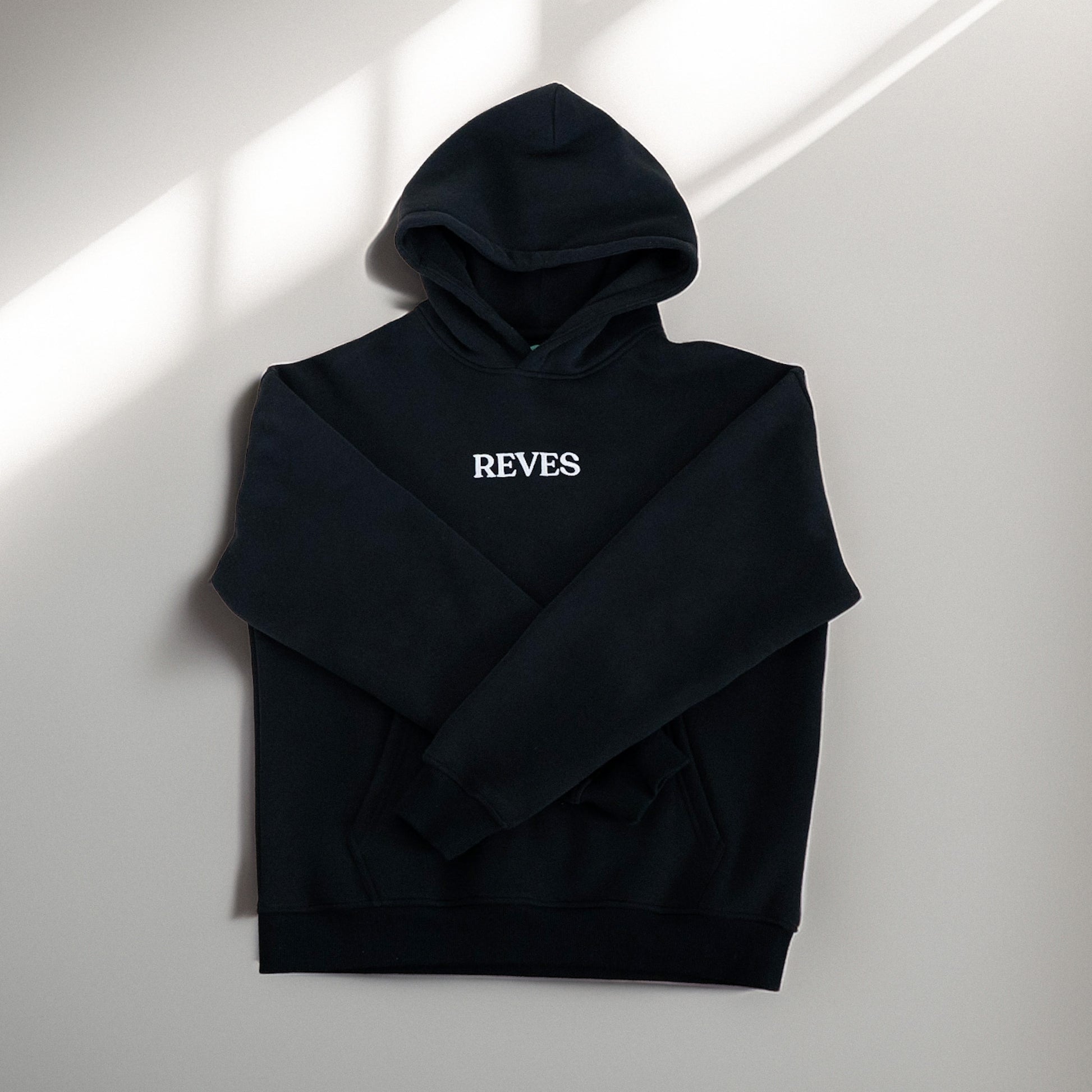 Oversized Statement Hoodie - Midnight Black
