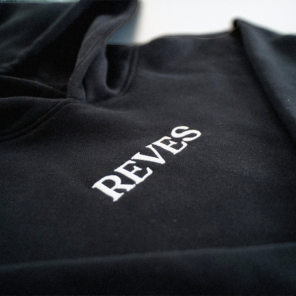 Oversized Statement Hoodie - Midnight Black