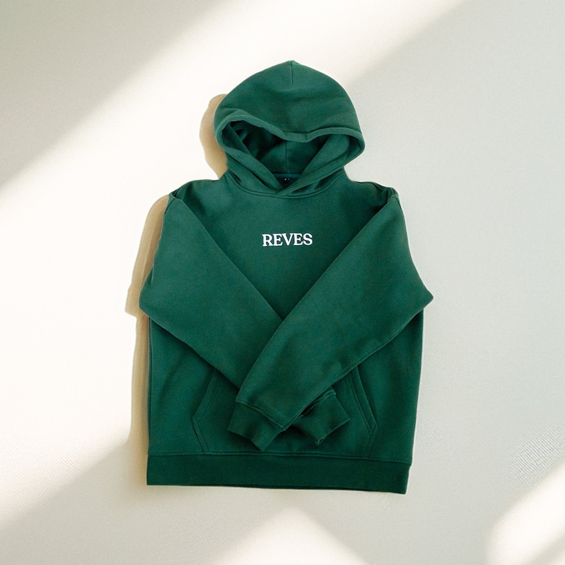 Oversized Statement Hoodie - Forest Green