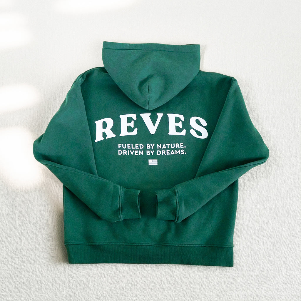 Oversized Statement Hoodie - Forest Green
