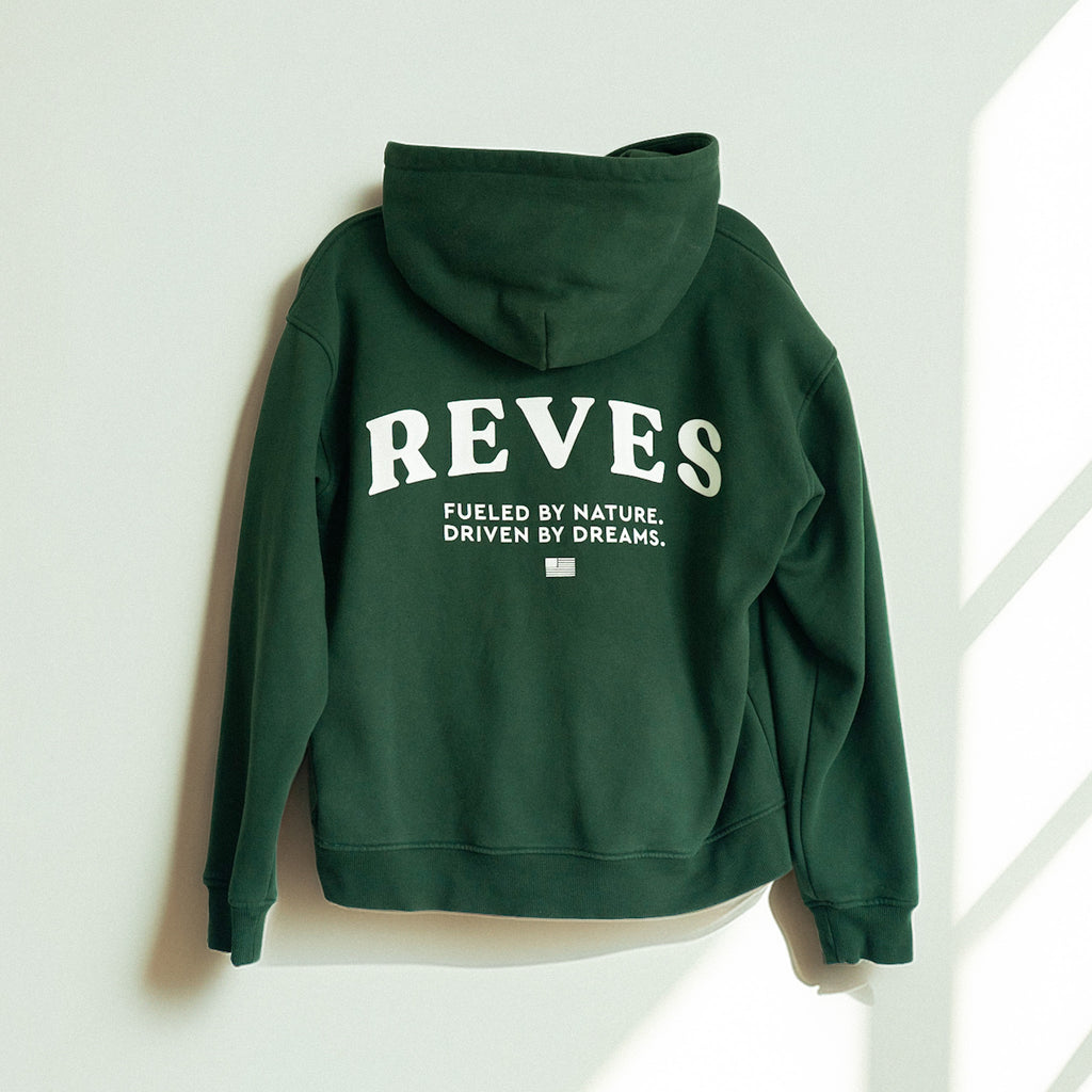 Oversized Statement Hoodie - Forest Green